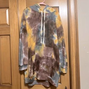 Tie dye sweater tunic